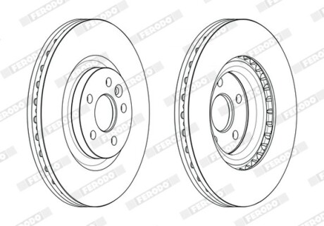 Диск тормозной ferodo ddf2632c1 (фото 1)