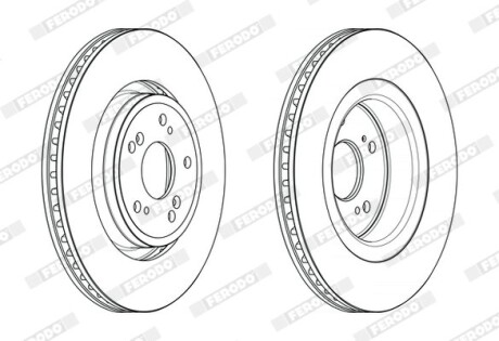 Диск тормозной ferodo ddf2657c