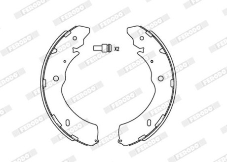 Тормозные колодки барабанные ferodo fsb4052