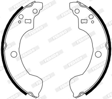 Колодки тормозные барабанные ferodo fsb4106
