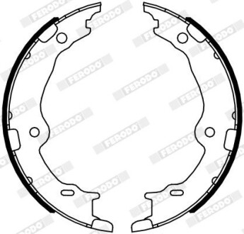 Колодки тормозные барабанные ferodo fsb4123