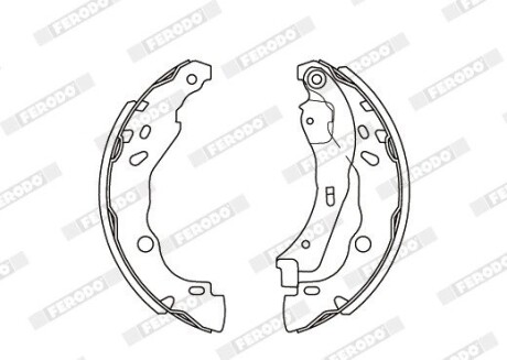 Колодки тормозные барабанные ferodo fsb4159