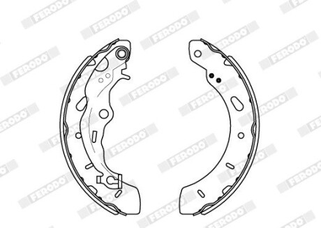 Колодки тормозные барабанные ferodo fsb4164
