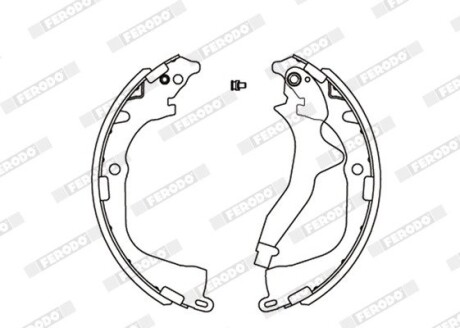 Колодки тормозные барабанные ferodo fsb4165