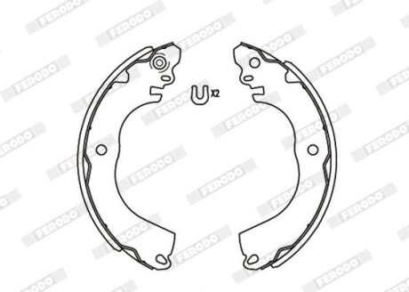 Колодки гальмівні барабанні ferodo fsb4166