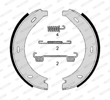 Колодки тормозные барабанные ferodo fsb4306