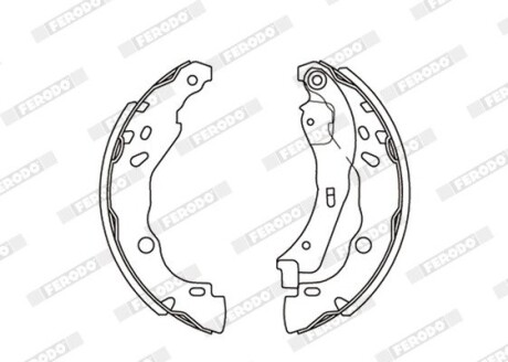 Колодки тормозные барабанные ferodo fsb642