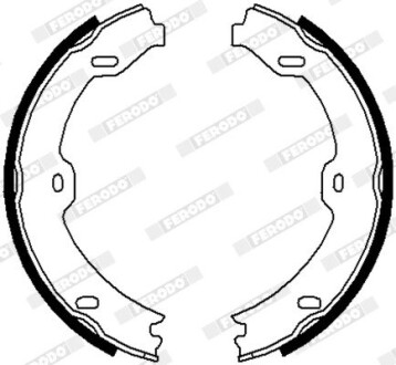 Колодки тормозные барабанные ferodo fsb669