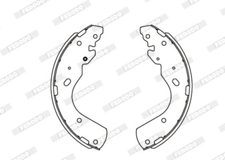 Колодки тормозные барабанные ferodo fsb684