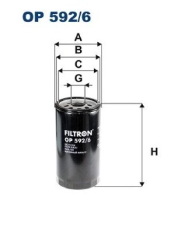 Фильтр масляный filtron op 592/6