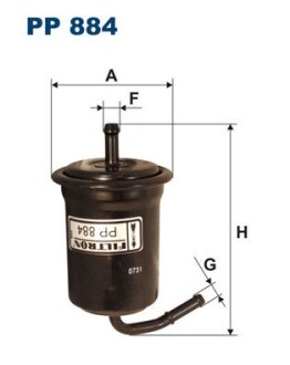 Фільтр паливний filtron pp884