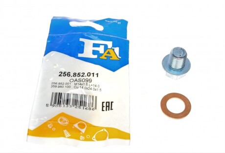 Пробка поддона + уплотнитель FA1 fischer Automotive One (FA1) 256.852.011