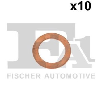 Уплотнительное кольцо компл. 10 шт 12.0*18.0*1.0 mm((выр-во Fischer) fischer Automotive One (FA1) 547870010 (фото 1)