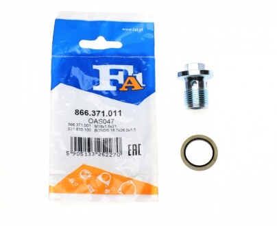 Пробка поддона + уплотнитель FA1 fischer Automotive One (FA1) 866.371.011