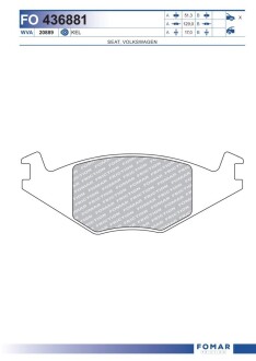 Колодки гальмівні дискові fomar fo 436881