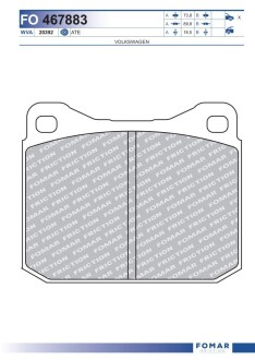 Колодки тормозные дисковые fomar fo 467883