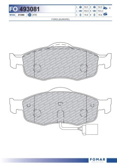 Колодки гальмівні дискові fomar fo 493081
