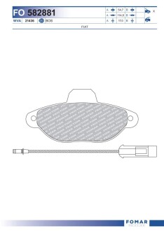 Колодки гальмівні дискові fomar fo 582881