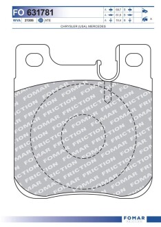 Колодки тормозные дисковые fomar fo 631781