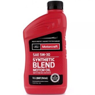 Олива моторна Motorcraft Synthetic Blend Motor Oil 5W-30, 0,946 л ford xo5w30qsp