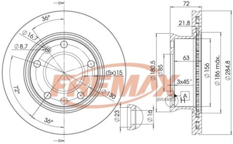 Диск тормозной fremax bd-0187