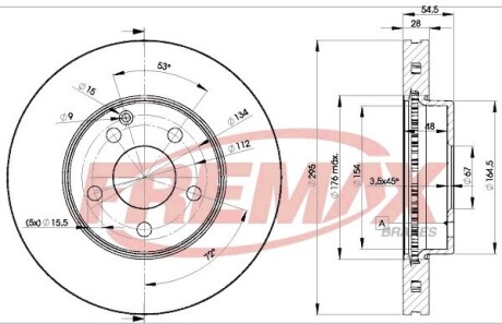 Диск тормозной fremax bd-0812