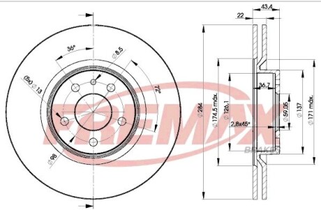 Диск тормозной fremax bd1548 (фото 1)