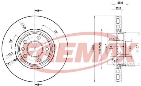 Диск гальмівний fremax bd-3020