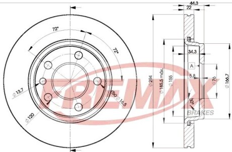 Диск тормозной fremax bd-3021