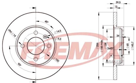 Диск тормозной fremax bd3392 (фото 1)