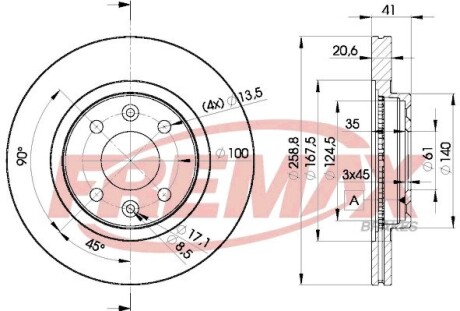 Диск гальмівний fremax bd-3550