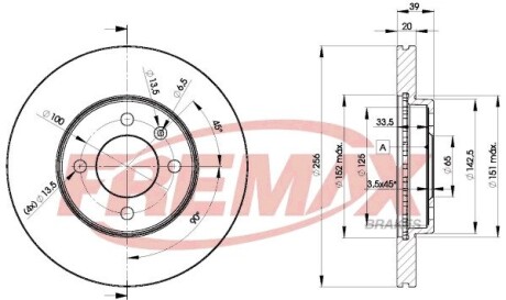 Диск тормозной fremax bd-3790