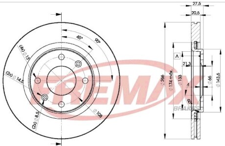 Диск тормозной fremax bd-4697