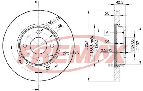 Диск тормозной fremax bd-5056