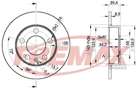 Диск тормозной fremax bd5601 (фото 1)