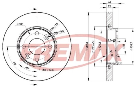 Диск гальмівний fremax bd-7795