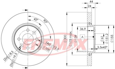 Диск тормозной fremax bd-7897