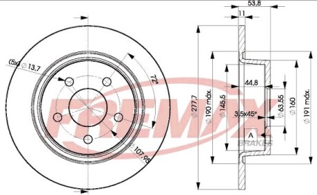 Диск тормозной fremax bd-7989