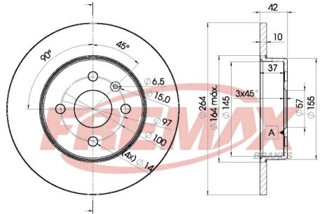 Диск тормозной fremax bd-9116