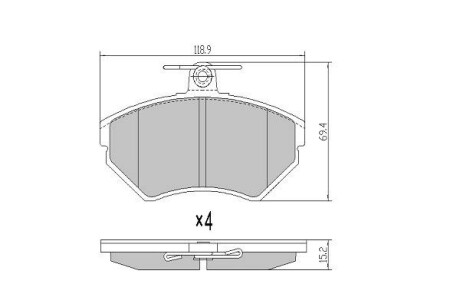 Колодки тормозные fremax fbp-1051