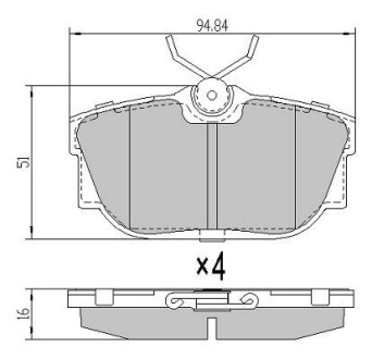 КОЛОДКИ ГАЛЬМІВНІ fremax fbp-1162