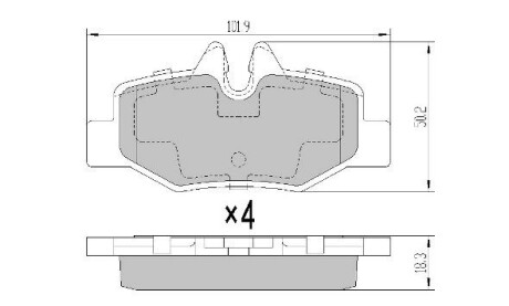 КОЛОДКИ ГАЛЬМІВНІ fremax fbp-1383