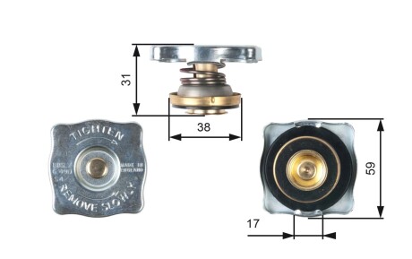 Пробка радиатора gates rc130