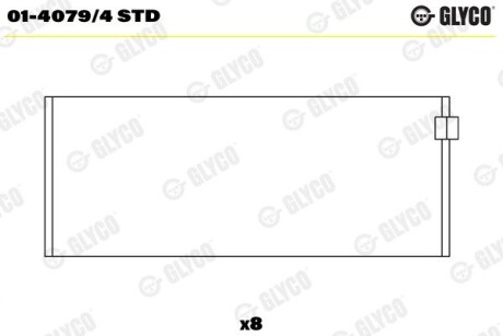 Вкладиші glyco 01-4079/4 STD