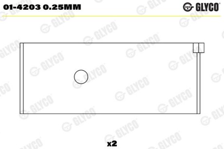 Вкладыши glyco 01-4203 0.25MM