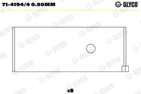 Вкладиші glyco 71-4194/4 0.50MM