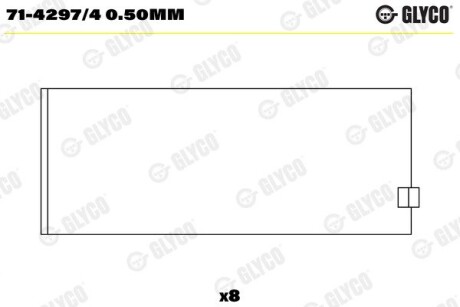 Подшипник скольжения PL 0.50MM glyco 7142974050MM