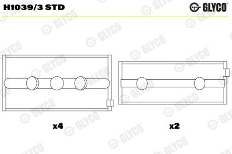 Вкладиш glyco h10393STD