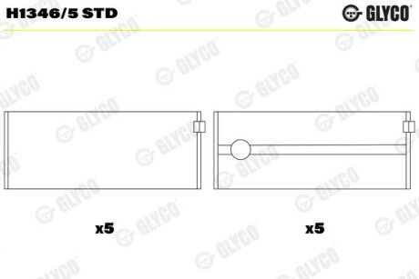 Вкладыши glyco h1346/5 STD