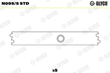 Вкладыши распределительного вала glyco n095/5 STD